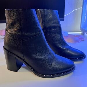 ASOS studded faux leather booties size 8